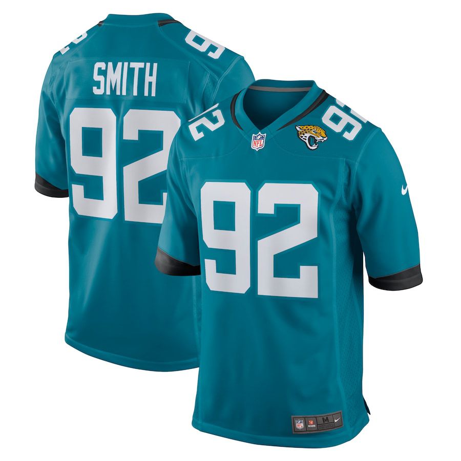 Men Jacksonville Jaguars 92 Jordan Smith Nike Green Game NFL Jersey